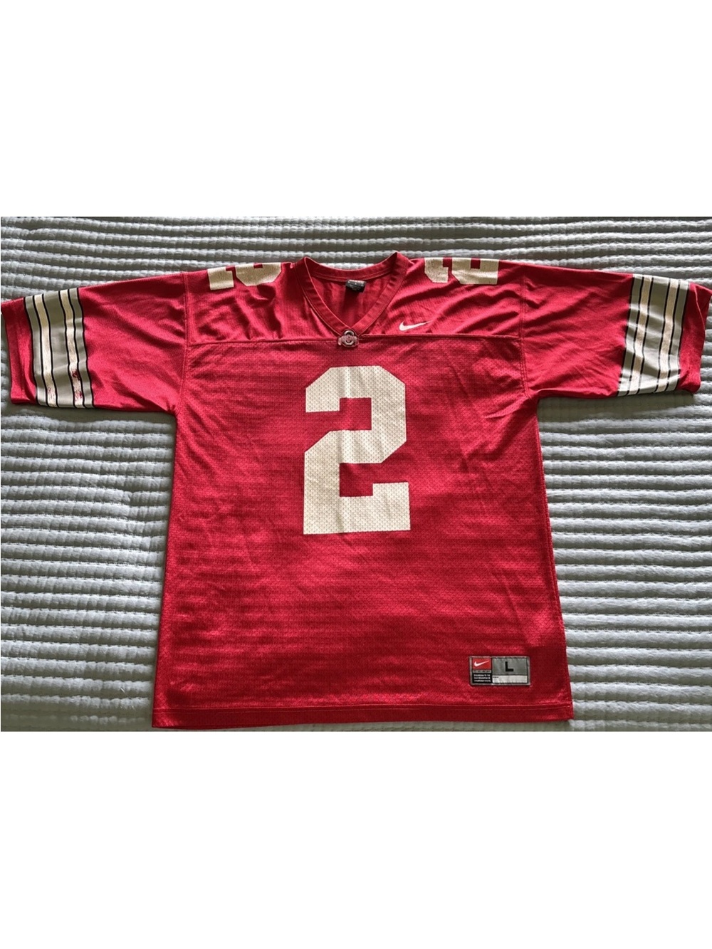 Nike Ohio State Buckeyes Jersey #2 Mens Large Scarlet Red NCAA Football Sports